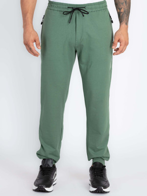 Status Quo Solid Men Green Track Pants