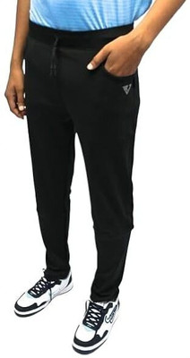 RV ROYAL Solid Men Black Track Pants