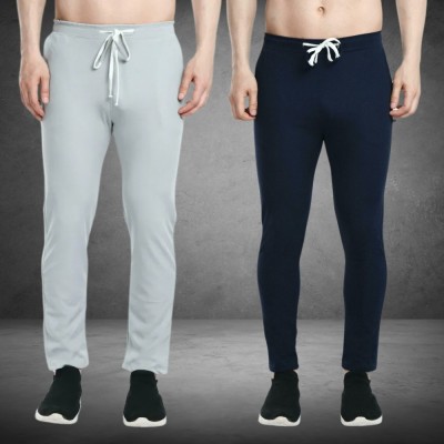 Amaira Fashion Solid Men Grey, Blue Track Pants