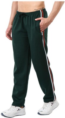 Indistar Solid Men Green Track Pants