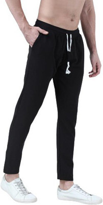 SIDAK FASHION Self Design Men Black Track Pants