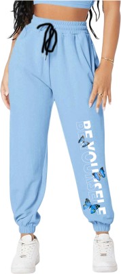 Tabadtod Printed Women Light Blue Track Pants