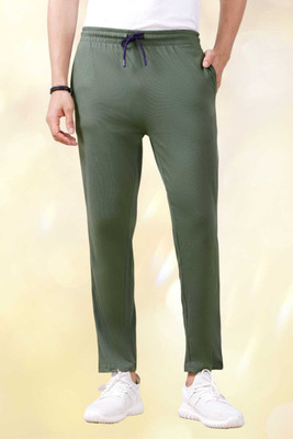 Haya Solid Men Green Track Pants