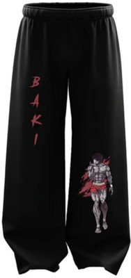 Nikolov Printed Men Black Track Pants