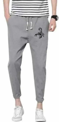 TIARA WORLD Self Design Men Grey Track Pants