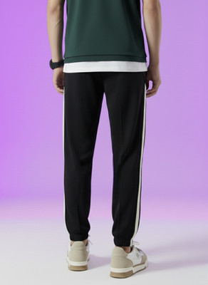 Dockstreet Striped Men White Track Pants