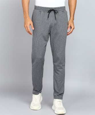 Trendyol Striped Men Grey Track Pants