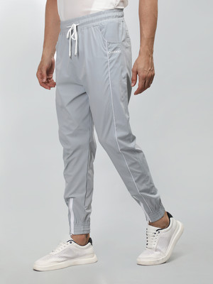 CHKOKKO Self Design Men Grey Track Pants