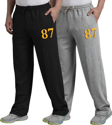 West Gate Clothing Printed Men Black, Grey Track Pants