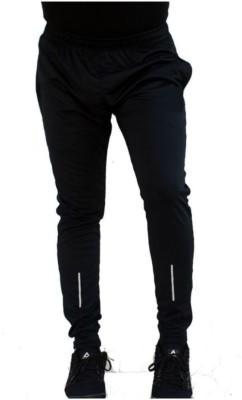 PINZZ Solid Men Black Track Pants