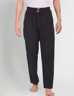 U.S. POLO ASSN. Solid Men Black Track Pants