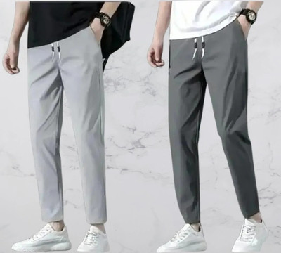 UNIANTA Solid Men Grey, Grey Track Pants