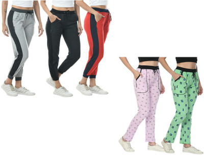 Indistar Self Design Women Multicolor Track Pants