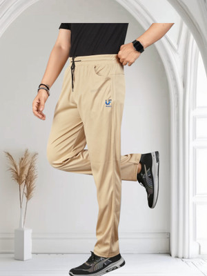ISUEL FAB Solid Men Beige Track Pants