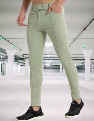 Nitya TrackP Solid Men Light Green Track Pants