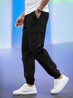 Kesaria Textile Company Self Design Men Black Track Pants