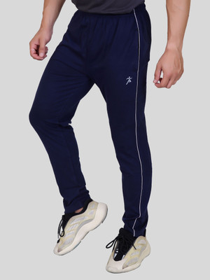 axys Solid Men Dark Blue Track Pants