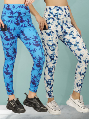 BEYOGINI Printed Women Blue, Blue Track Pants