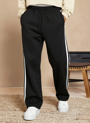 Dockstreet Solid Men White Track Pants