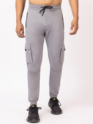 GEE 5 Self Design Men Grey Track Pants