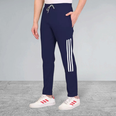 CLOTVIN TREND Striped Men Black Track Pants