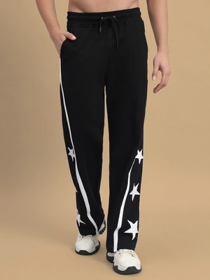 WEARDUDS Self Design Men Black Track Pants