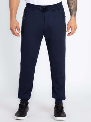 Status Quo Solid Men Blue Track Pants
