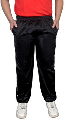 ESTRO Solid Men Black Track Pants