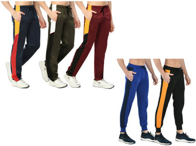 IndiWeaves Solid Men Multicolor Track Pants