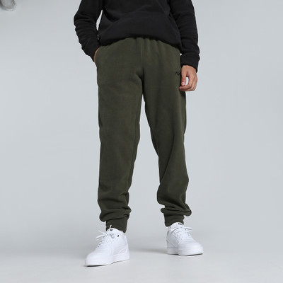 PUMA Solid Men Green Track Pants