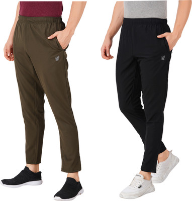 OFFENDERS Solid Men Black, Dark Green Track Pants