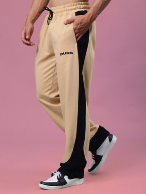 WEARDUDS Self Design Men Beige, Black Track Pants