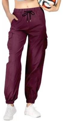 BQF Solid Women Purple Track Pants