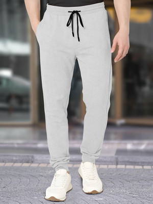 HouseOfCommon Solid Men Grey Track Pants