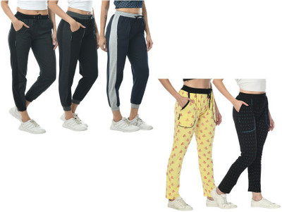 Indistar Printed, Striped Women Multicolor Track Pants