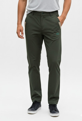 profanity Solid Men Dark Green Track Pants