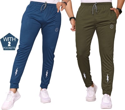 Kashvi Printed Men Blue, Dark Green Track Pants