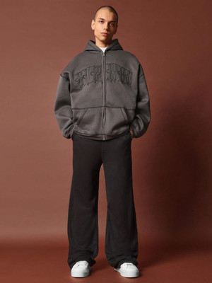 Dockstreet Solid Men Black Track Pants