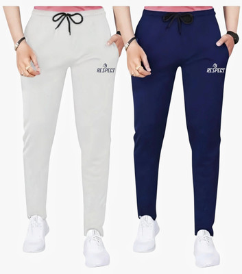 AJTROUSERS Printed Men Dark Blue, Grey Track Pants
