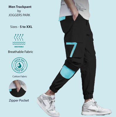 Joggers Park Printed Men Black Track Pants