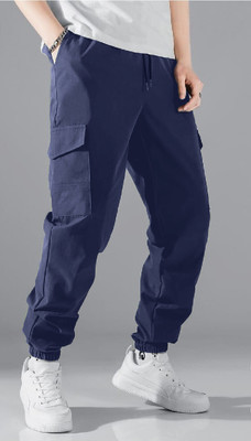 VGS Solid Men Blue Track Pants