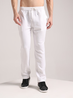 Moda Rapido Regular Fit Men White Trousers