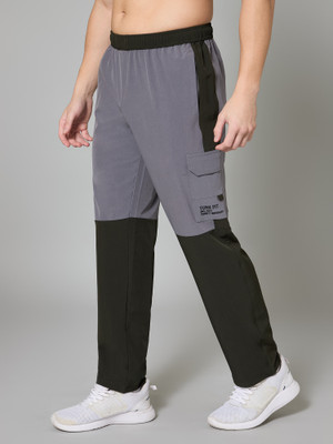 Turnfit Colorblock Men Grey Track Pants