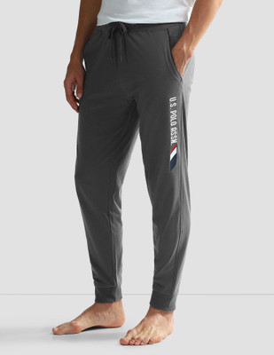 U.S. POLO ASSN. Printed Men Grey Track Pants