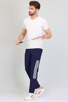 GAJAVU Solid Men Blue Track Pants