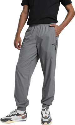 PUMA Solid Men Grey Track Pants