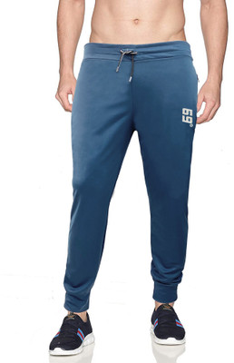 Z-DEVIL Solid Men Blue Track Pants
