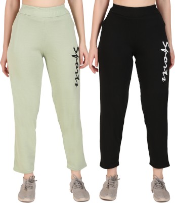 Clothmaster Printed Women Green, Black Track Pants