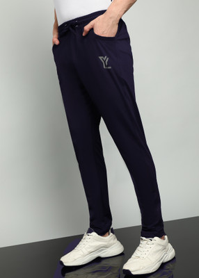 YUNEK Solid Men Blue Track Pants