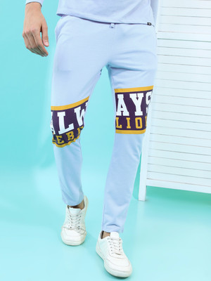 HIGHLANDER Printed Men Blue Track Pants